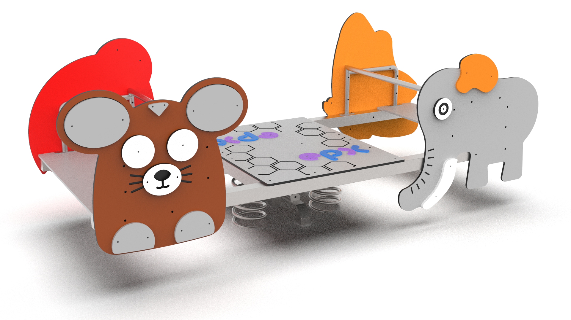 Vedrukiik Hiired + Elevant | Laste vedrukiik mänguväljakule | RAKOP