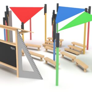 Õuesõppeklass akaatsiapuidust