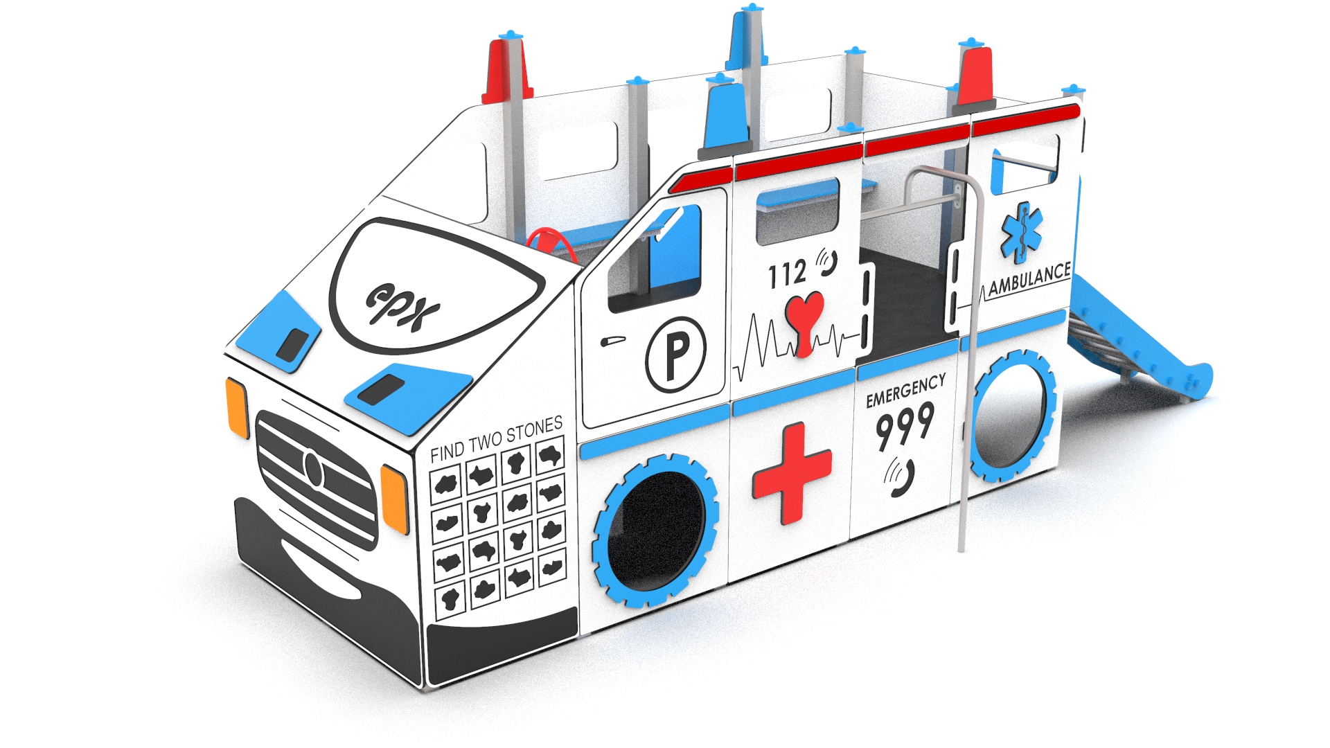 Ambulans-mänguvahend 2,94 × 5,55 m - Pilt 3