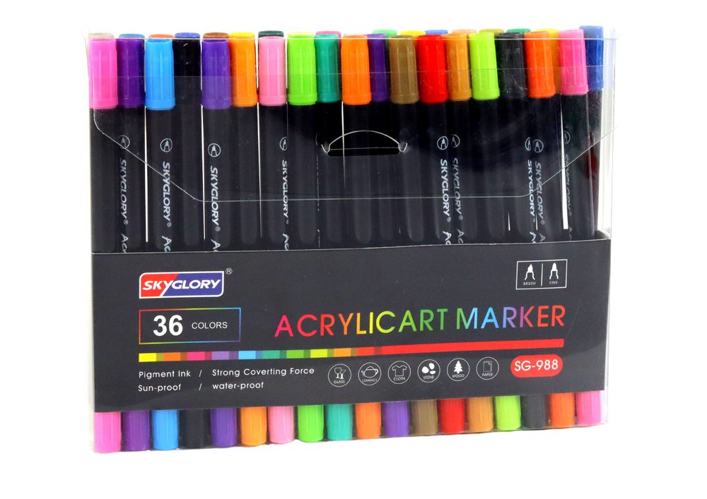 Kahe otsaga markerite komplekt – 36 tk - Pilt 3