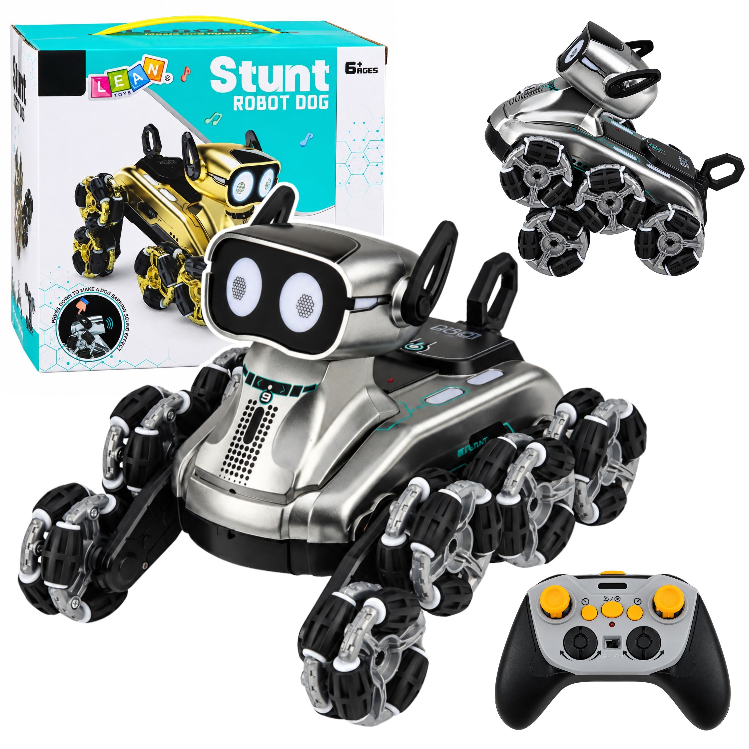 Puldiga robotkoer – 8 ratast, valgus ja heli