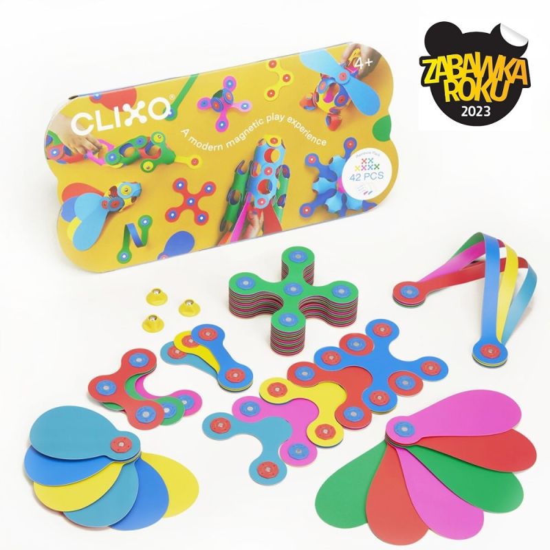 Clixo Rainbow magnetkonstruktor – 42 osa