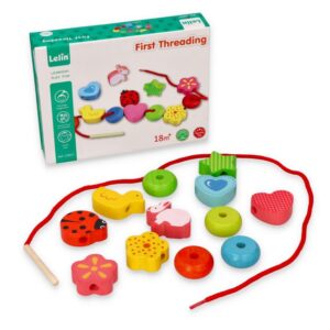 Puidust nöörimishelmed – 13-osaline komplekt