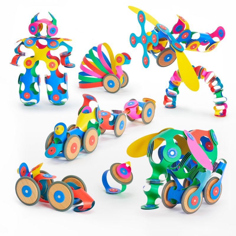 Clixo Wheel Creator ratastega magnetkonstruktor – 72 osa - Pilt 2