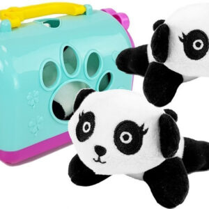 Pehme panda kandekohvriga