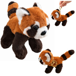 Pehme punase panda võtmehoidja – 13 cm