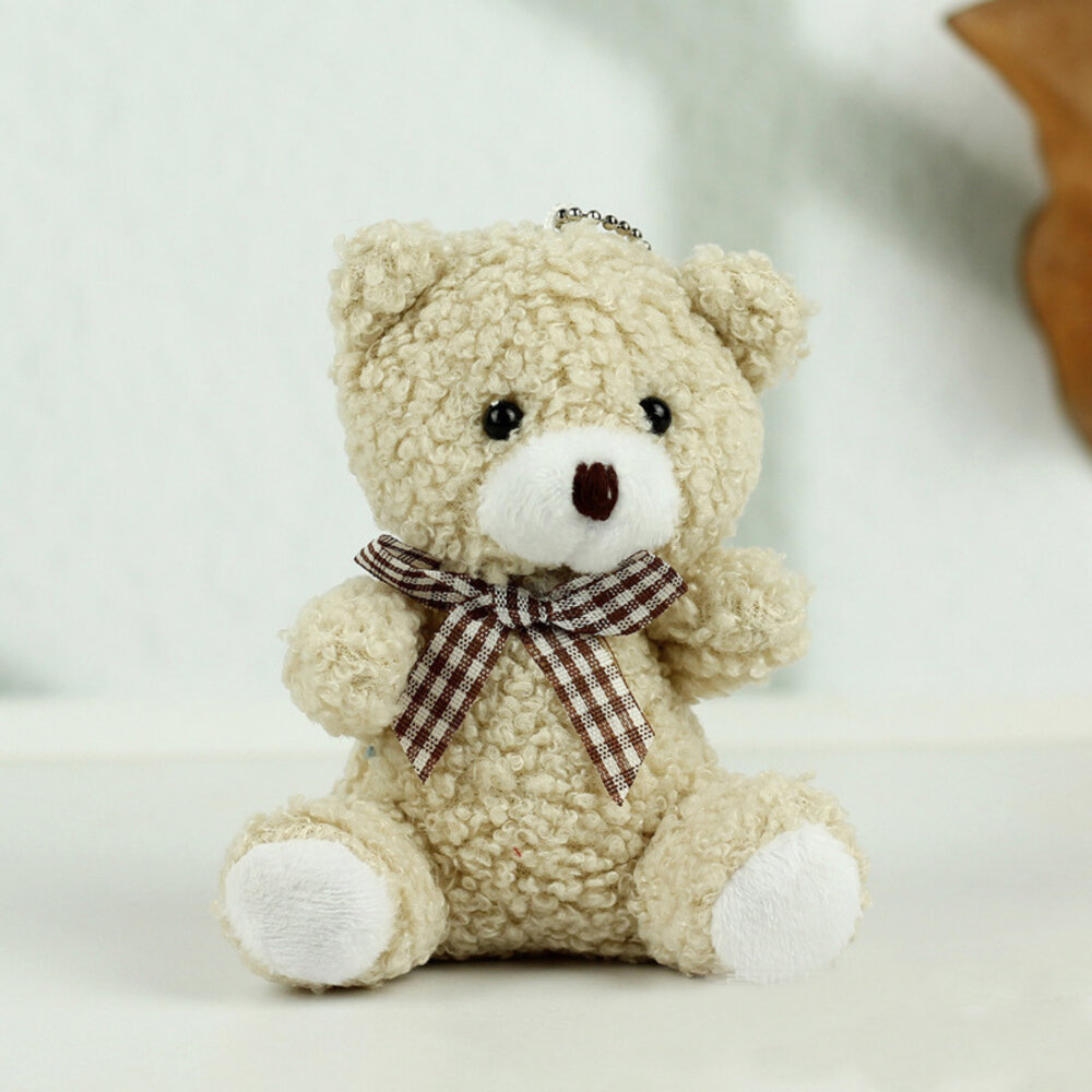 Pehme karu võtmehoidja – beež, 8 cm - Pilt 3