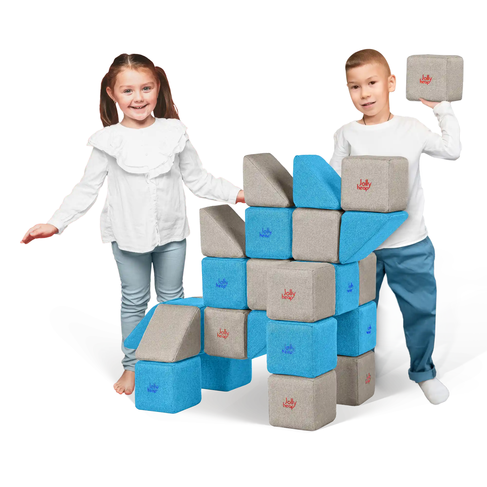 Jolly Heap Mini pehmed magnetklotsid – 24 osa