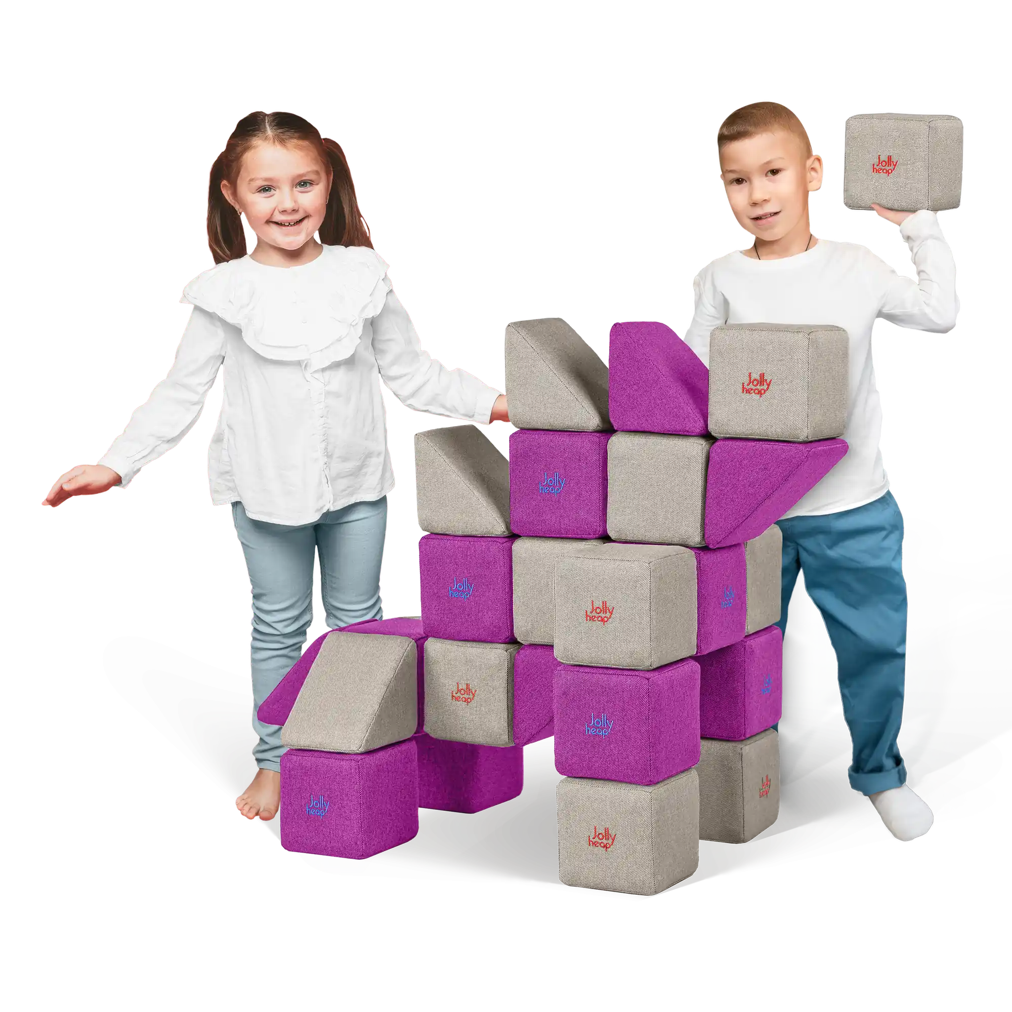 Jolly Heap Mini pehmed magnetklotsid – 24 osa - Pilt 2