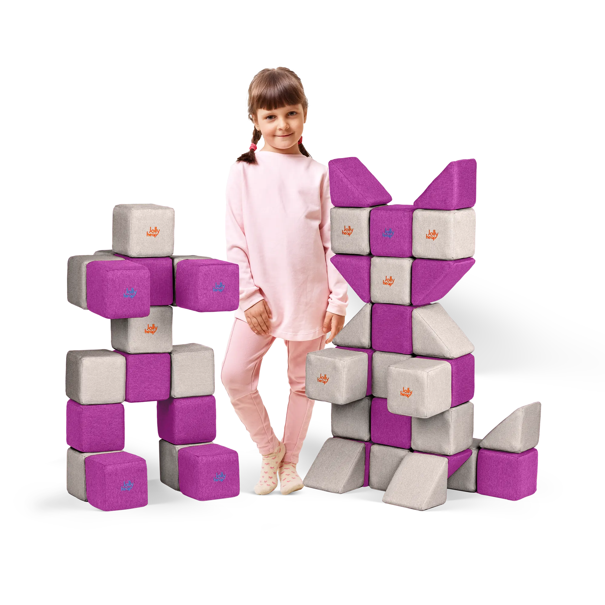 Jolly Heap Medium pehmed magnetklotsid – 50 osa - Pilt 2