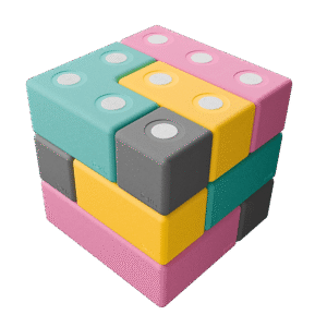 TUKI BUILDER pehmed magnetklotsid – 12 osa