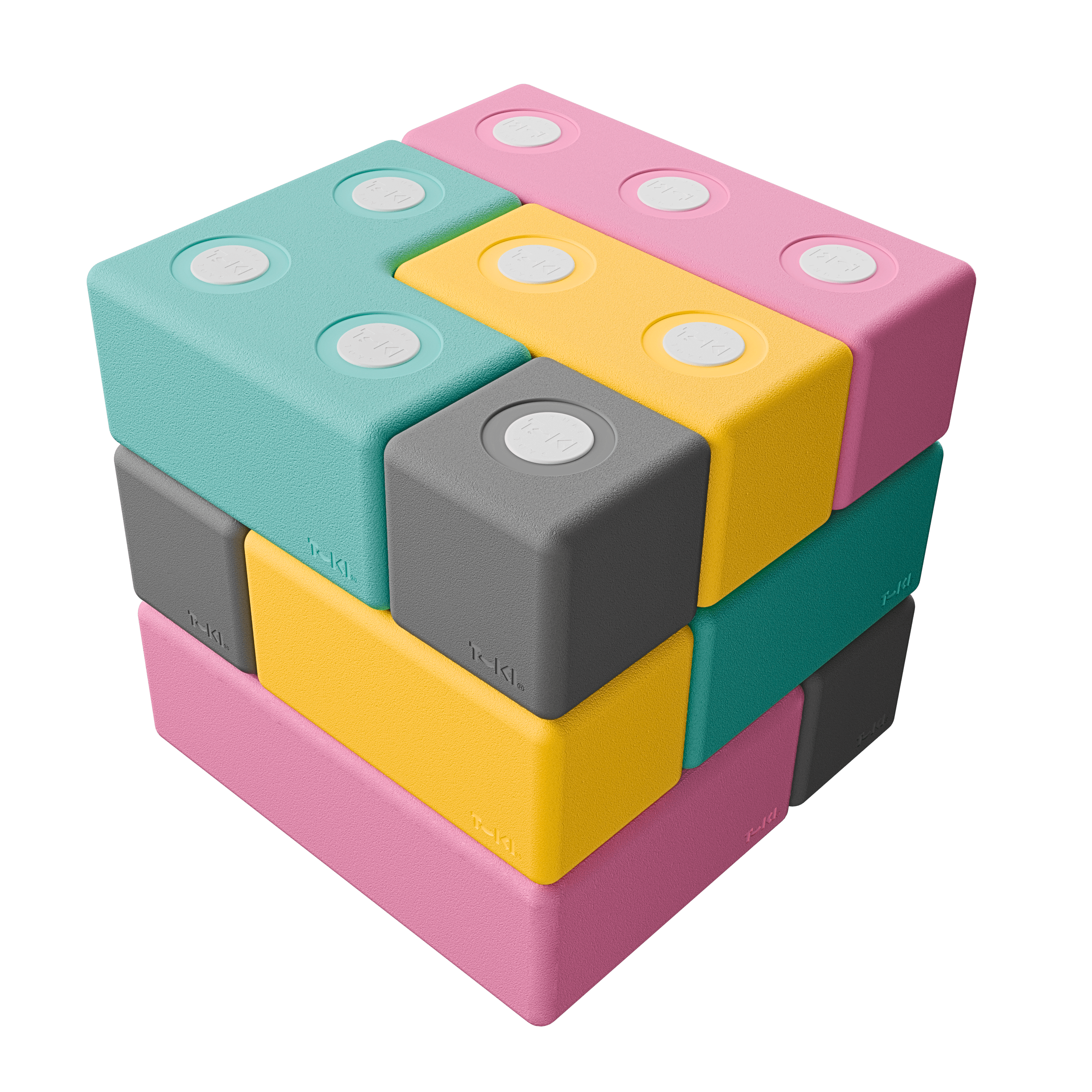 TUKI BUILDER pehmed magnetklotsid – 12 osa
