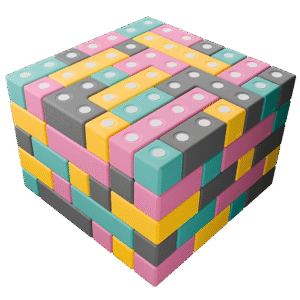 TUKI BUILDER pehmed magnetklotsid – 128 osa