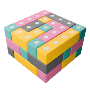 TUKI BUILDER pehmed magnetklotsid – 43 osa