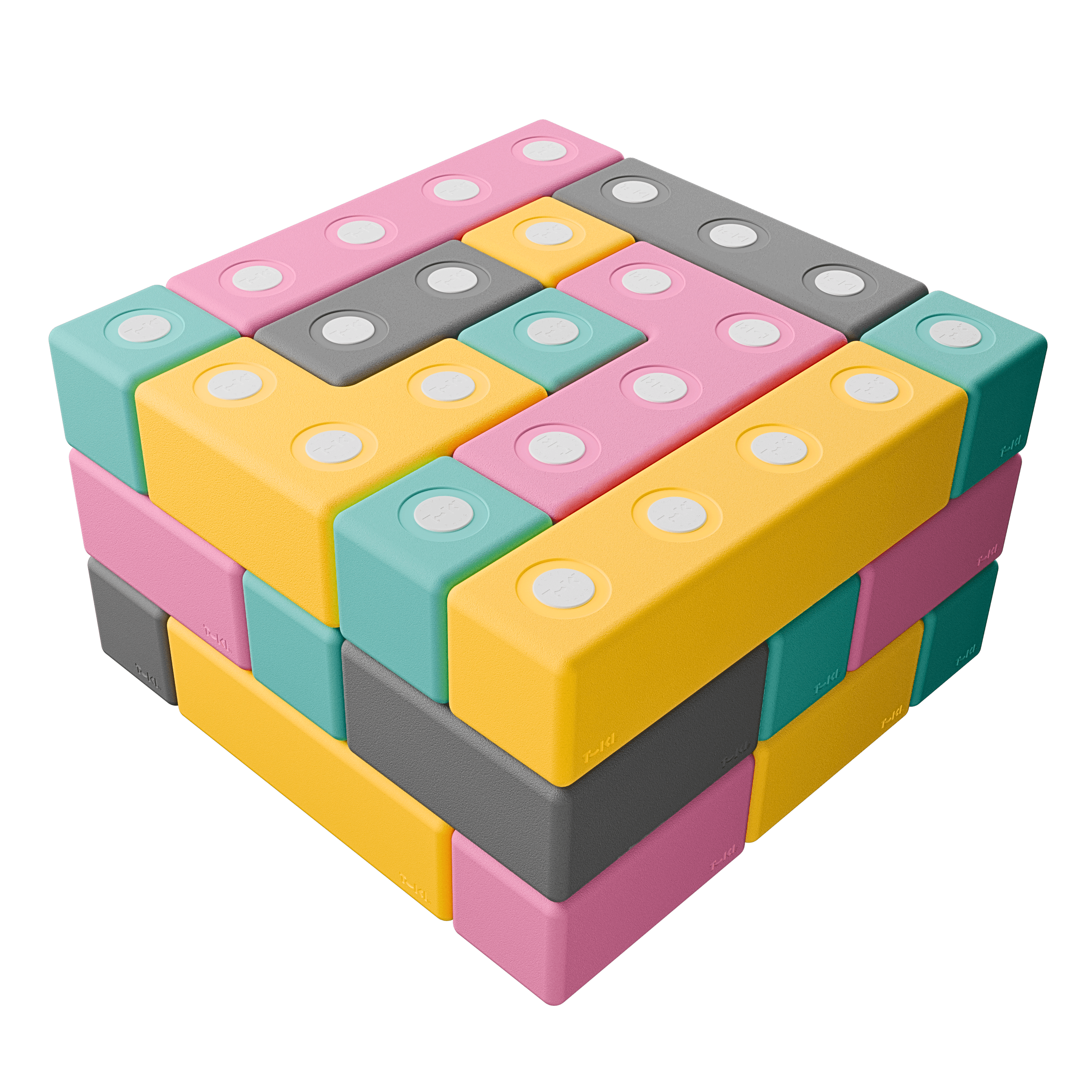 TUKI BUILDER pehmed magnetklotsid – 43 osa