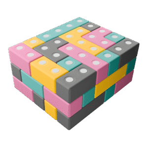TUKI BUILDER pehmed magnetklotsid – 56 osa