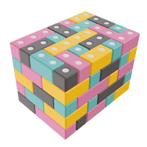 TUKI BUILDER pehmed magnetklotsid – 94 osa