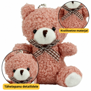 Roosa karukujuline võtmehoidja – 8 cm